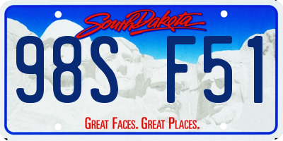 SD license plate 98SF51