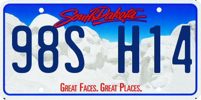SD license plate 98SH14