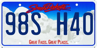 SD license plate 98SH40