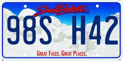 SD license plate 98SH42
