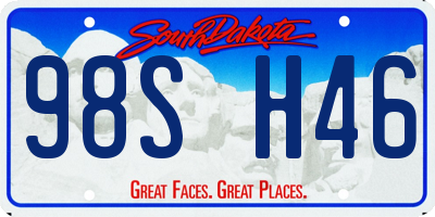 SD license plate 98SH46