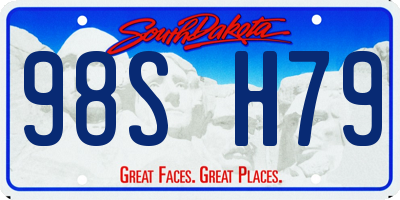 SD license plate 98SH79