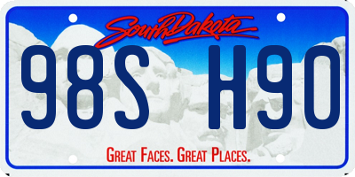 SD license plate 98SH90