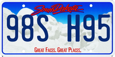 SD license plate 98SH95