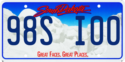 SD license plate 98SI00