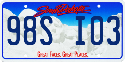 SD license plate 98SI03