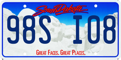SD license plate 98SI08