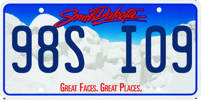 SD license plate 98SI09