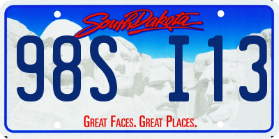 SD license plate 98SI13