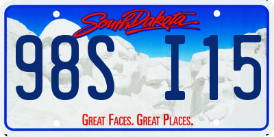 SD license plate 98SI15