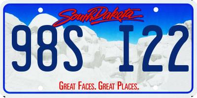 SD license plate 98SI22