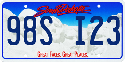SD license plate 98SI23