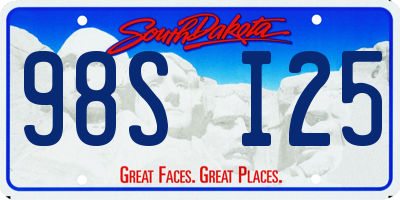 SD license plate 98SI25