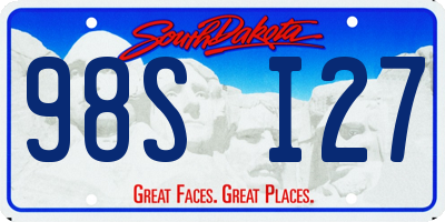 SD license plate 98SI27