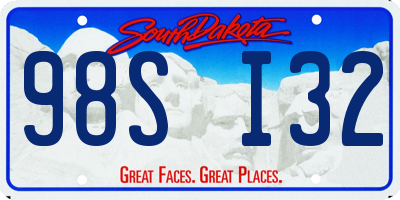 SD license plate 98SI32