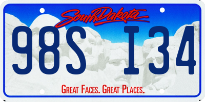 SD license plate 98SI34