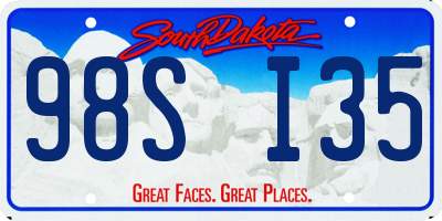 SD license plate 98SI35