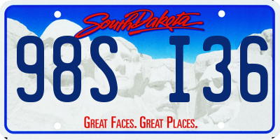 SD license plate 98SI36