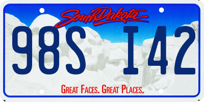 SD license plate 98SI42