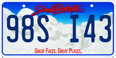 SD license plate 98SI43
