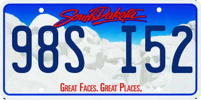 SD license plate 98SI52