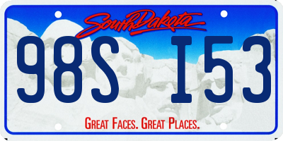 SD license plate 98SI53