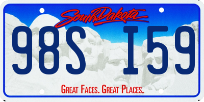 SD license plate 98SI59