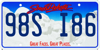 SD license plate 98SI86