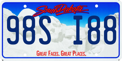SD license plate 98SI88