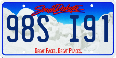 SD license plate 98SI91