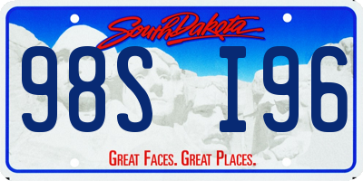 SD license plate 98SI96