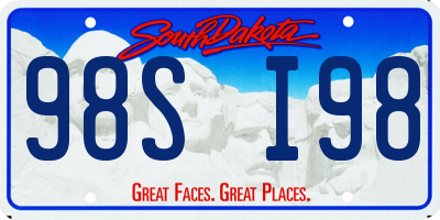 SD license plate 98SI98
