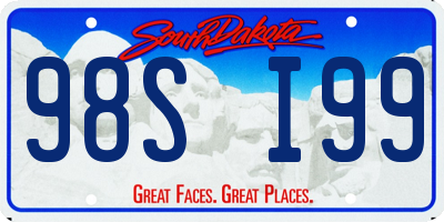 SD license plate 98SI99