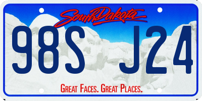 SD license plate 98SJ24