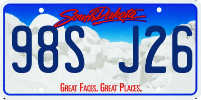 SD license plate 98SJ26