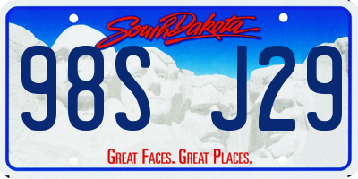 SD license plate 98SJ29