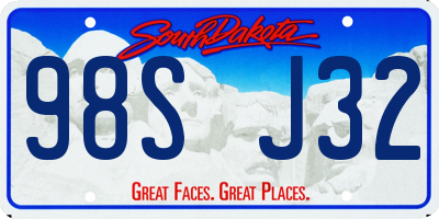 SD license plate 98SJ32