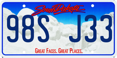 SD license plate 98SJ33