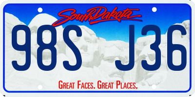 SD license plate 98SJ36