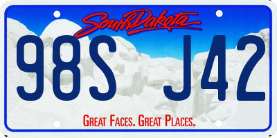 SD license plate 98SJ42