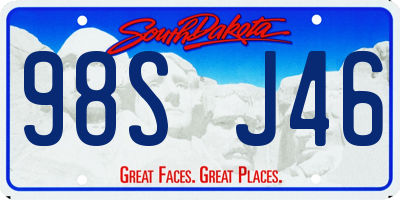 SD license plate 98SJ46