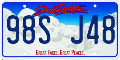 SD license plate 98SJ48