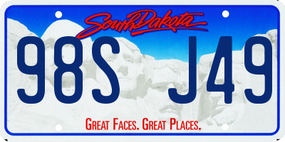 SD license plate 98SJ49