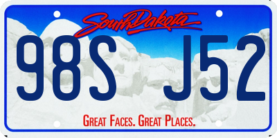 SD license plate 98SJ52