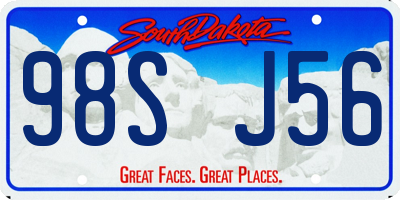 SD license plate 98SJ56