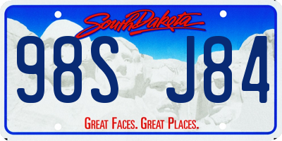 SD license plate 98SJ84