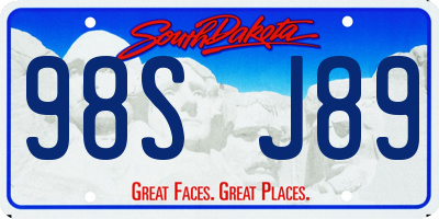 SD license plate 98SJ89