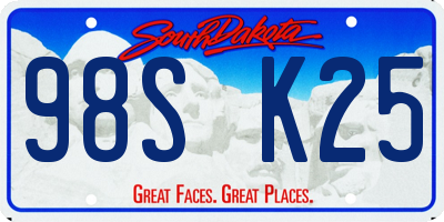 SD license plate 98SK25