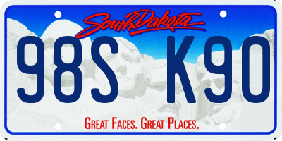 SD license plate 98SK90