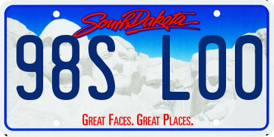 SD license plate 98SL00